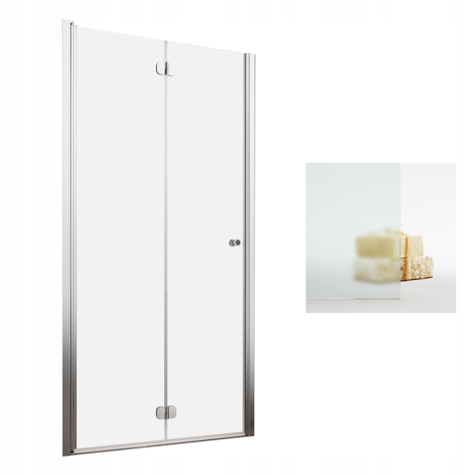 Drzwi prysznicowe szklane prysznic 70 L satynowe