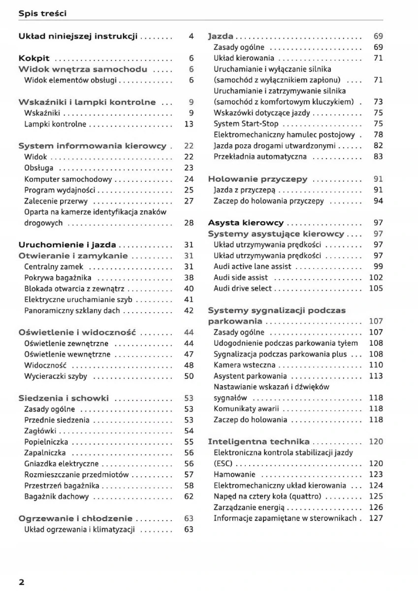 Audi Q3 2014 - 2018 Lift Instrukcja Obsługi Marka Audi
