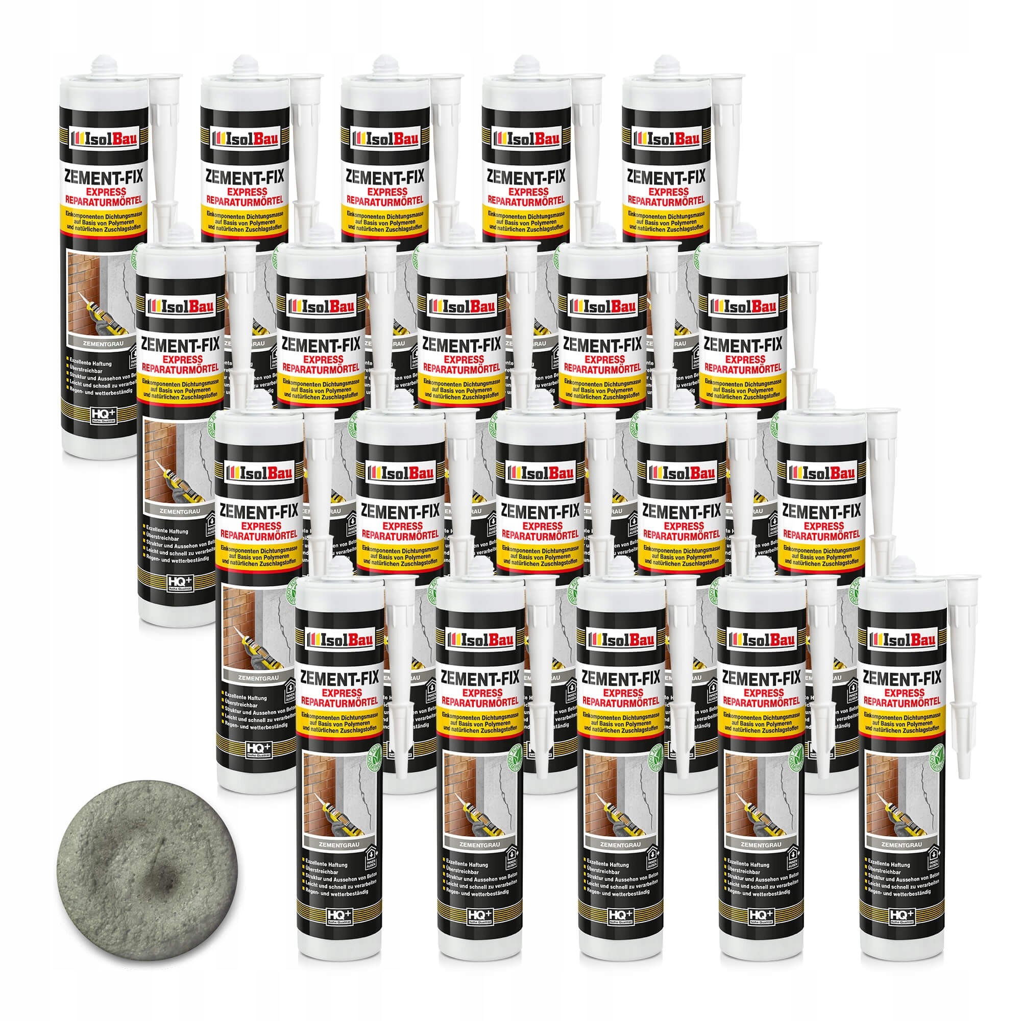 Zement-Fix 20x300ml opravná těsnicí malta Isolbau Cementově šedá