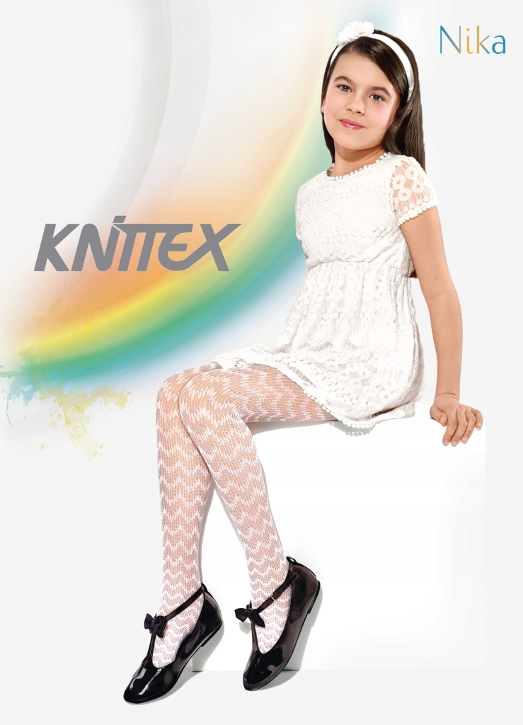 

Rajstopy ażurowe Nika Knittex 92-98 białe