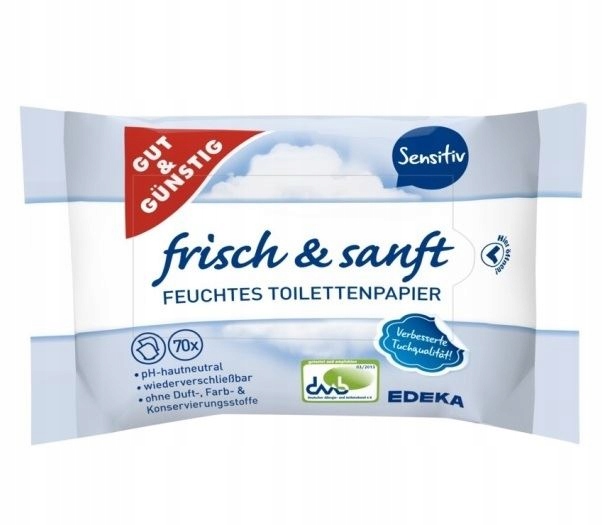 

G&g Nawilżany Papier Toaletowy Sensitiv 70 Szt
