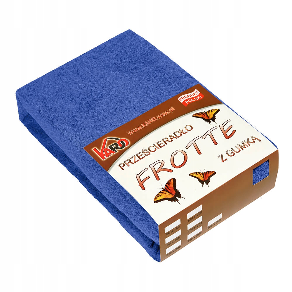 

Prześcieradło frotte z gumką 160x200 szafirowe