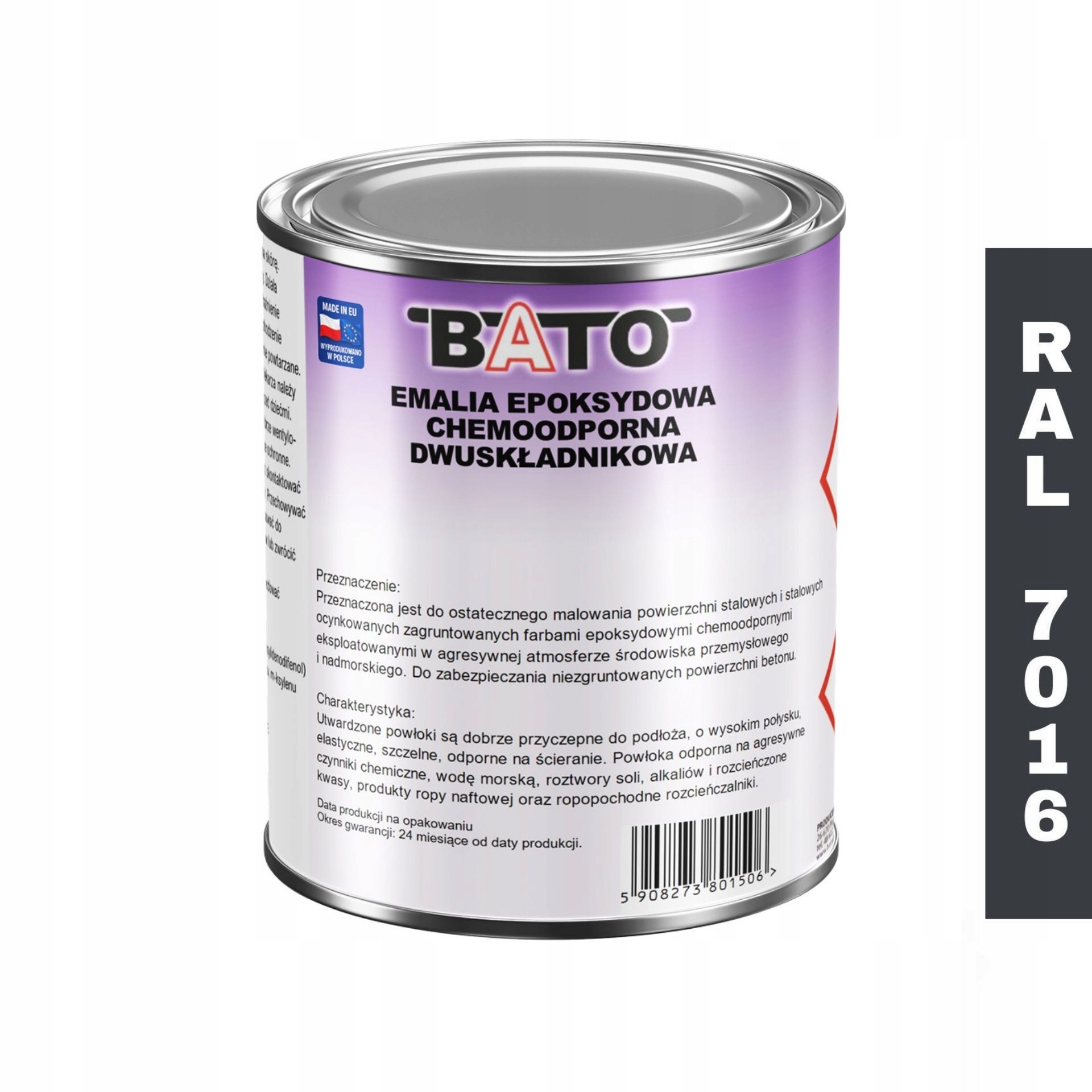 Dvousložkový Epoxidový Smalt Antracit Ral 7016 0,95L Bato