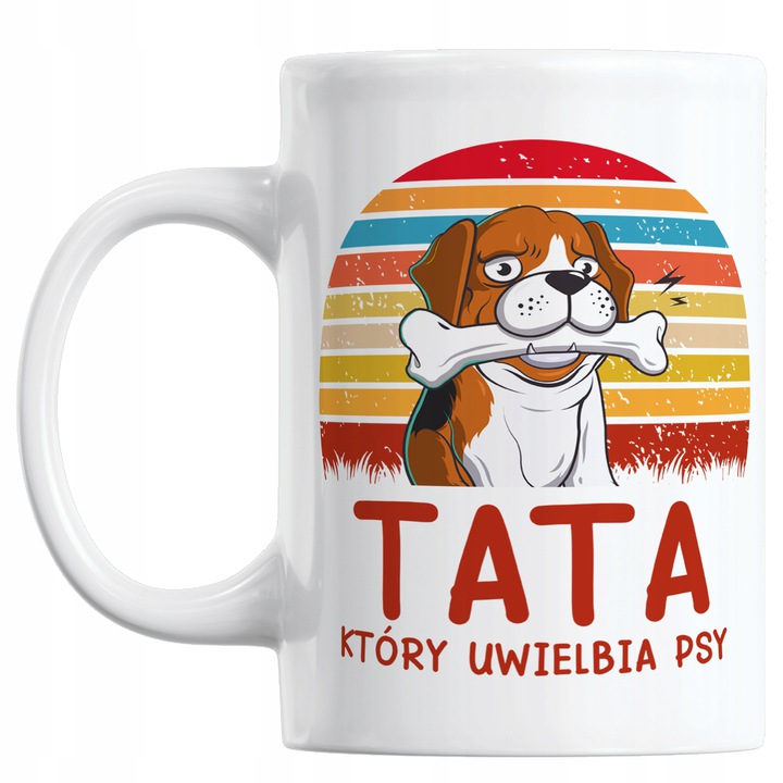 KUBEK FAJNY PREZENT TATA KTÓRY UWIELBIA PSY