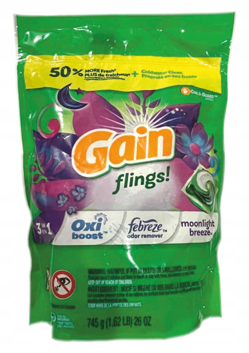 Levně Gain Original Oxi Febreze Univerzální prášek na praní