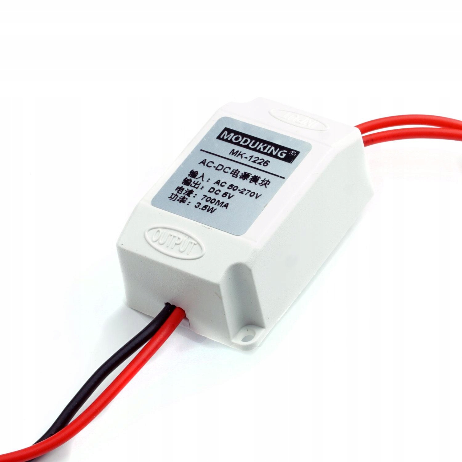 

Przetwornica 230V na 5V 700mA Ac-dc w obudowie