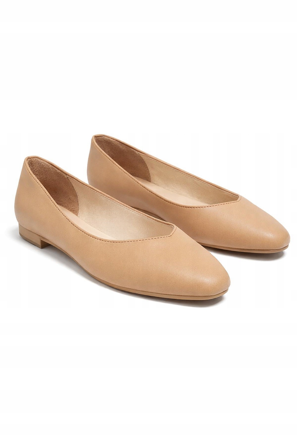 Baleríny Z Přírodní Kůže, Béžové, Nazouvací, 39 1I1C