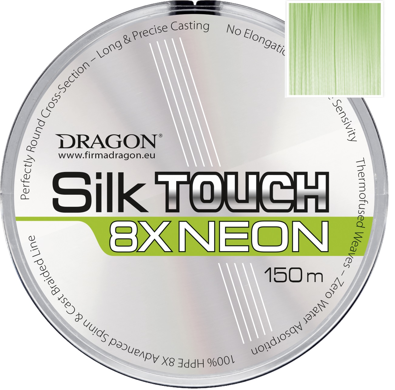 Plecionka Dragon Silk Touch 8x Neon 0,20mm 21,2kg