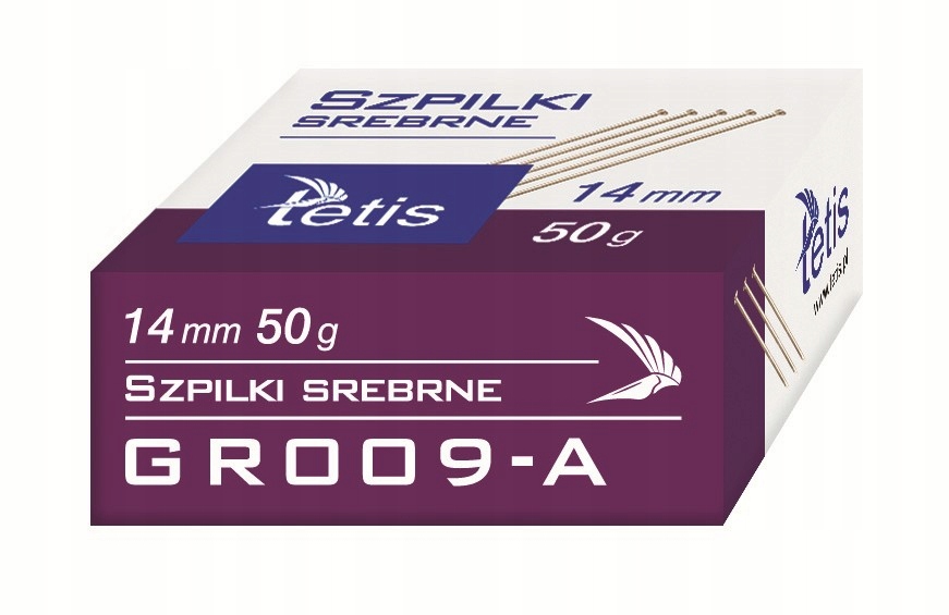 

Szpilki srebrne Tetis 14 mm 50 g