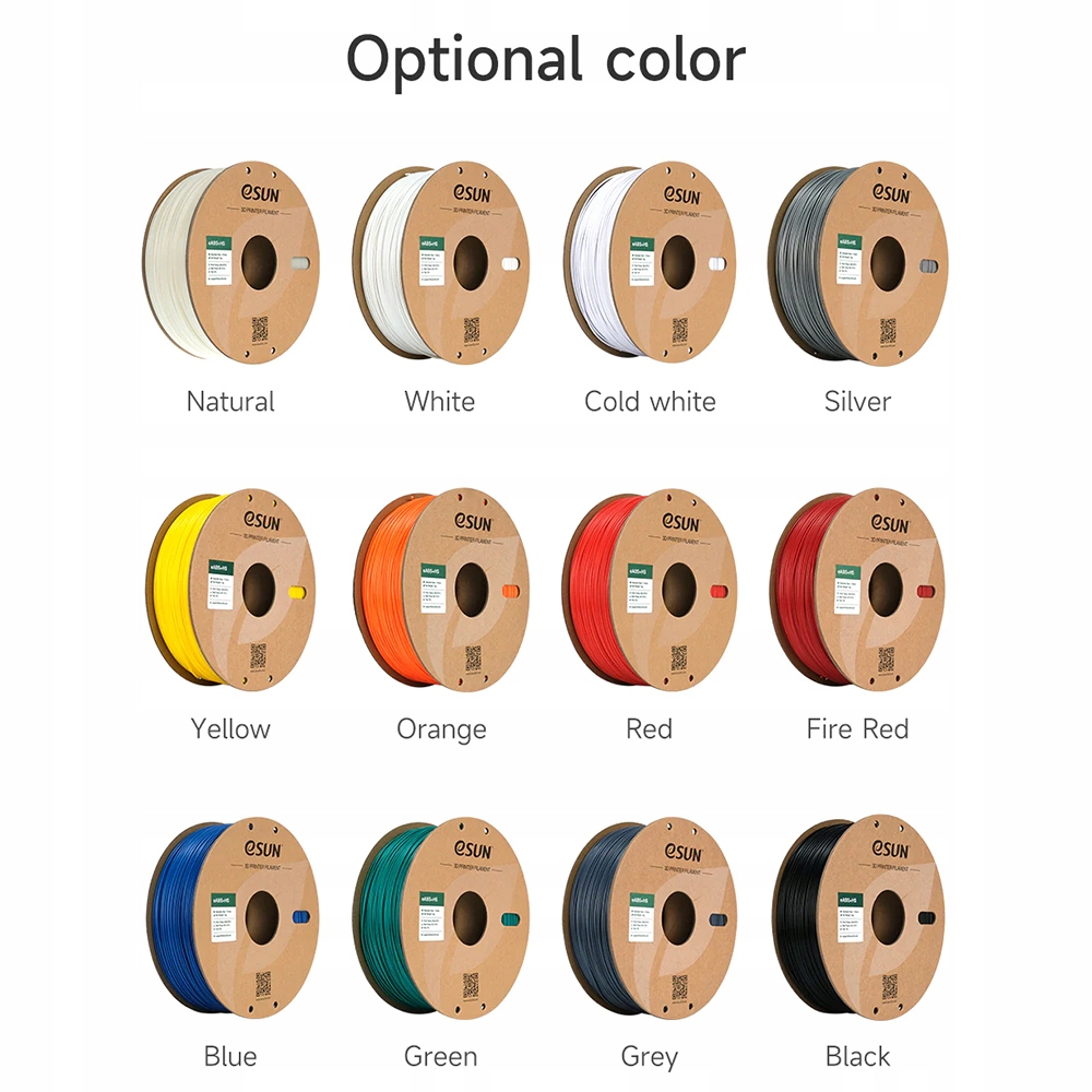 eSun ABS+HS Filament żółty 1.75mm 1kg papierowa szpula Materiał ABS