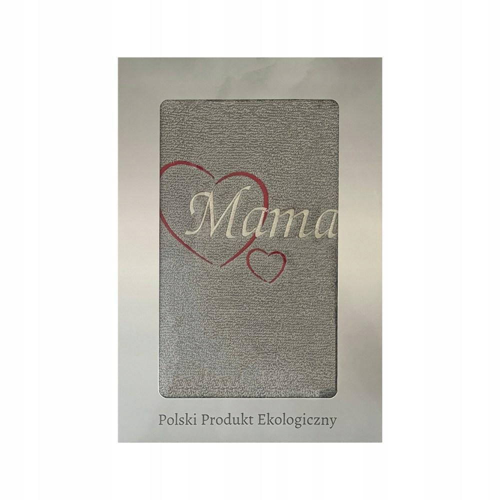 

na Dzień Matki ręcznik Mama szary jasny