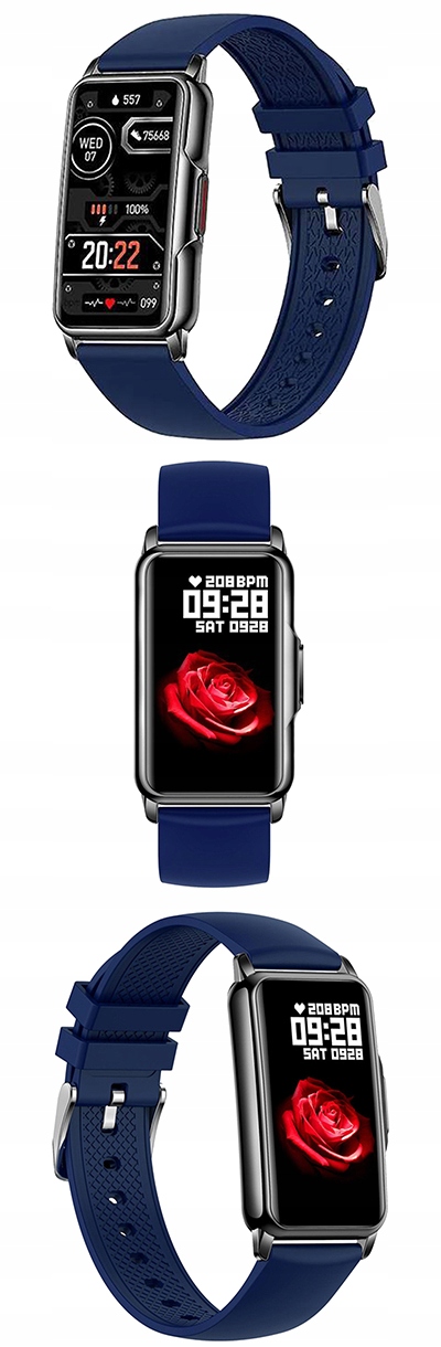 SMARTWATCH ZEGAREK SPORTOWY SMARTBAND AMOLED PULS OPASKA PRO SPORT FIT SMS Kolor koperty czarny