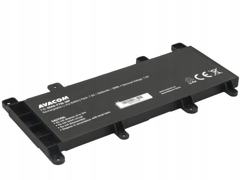 Asus F756, K756, X756 Li-Pol 7,6 V 5000mAh 38Wh