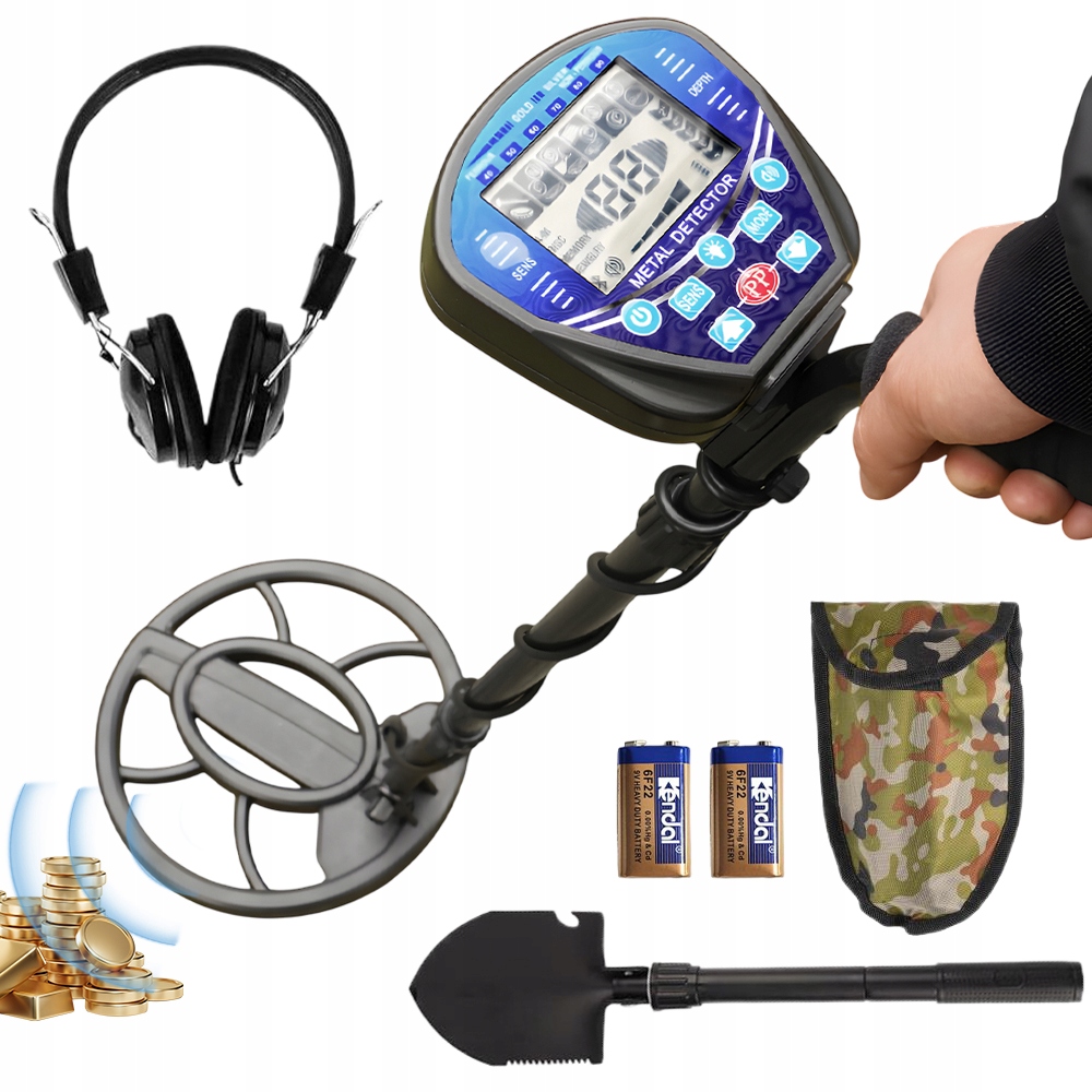 Detektor Kovů S 5 Režimy A LCD Displejem A 10PALCOVOU Cívkou