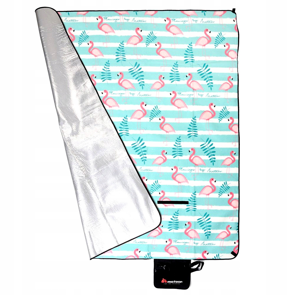 Duży koc piknikowy plażowy z izolacją ALU mata Cechy dodatkowe izolowany spód uchwyt do przenoszenia zapięcie