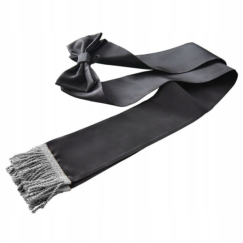 Šerpa stuha černá smuteční kir na praporovém stromečku s mašlí