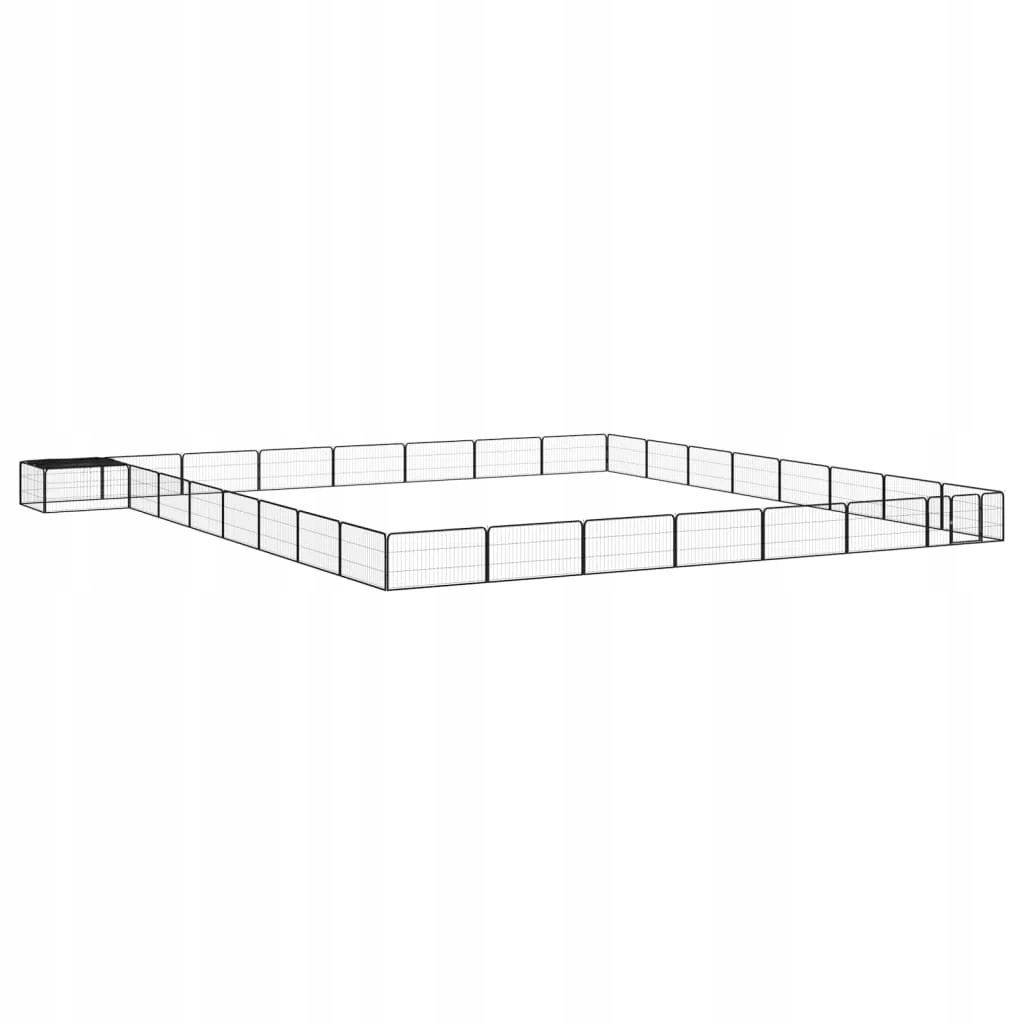 Levně Fionshop 262848205 32panelová ohrádka pro psy černá 100 x 50 cm práškovan