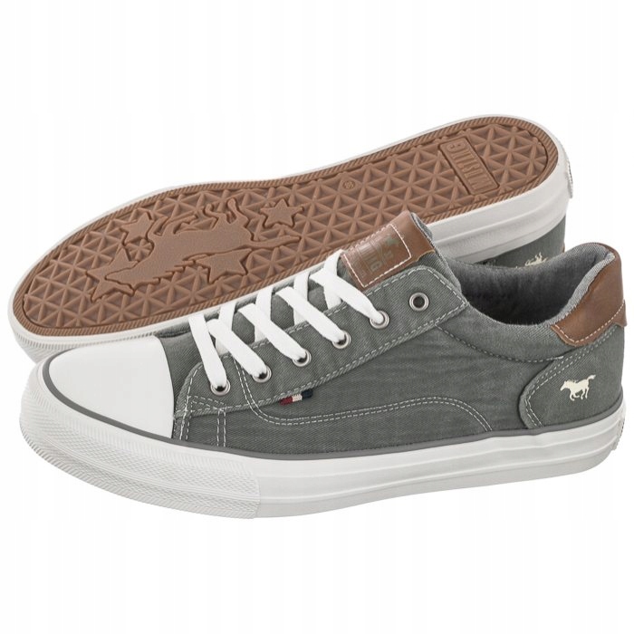 

Buty Damskie Trampki Mustang Szare 50C0037 Obuwie