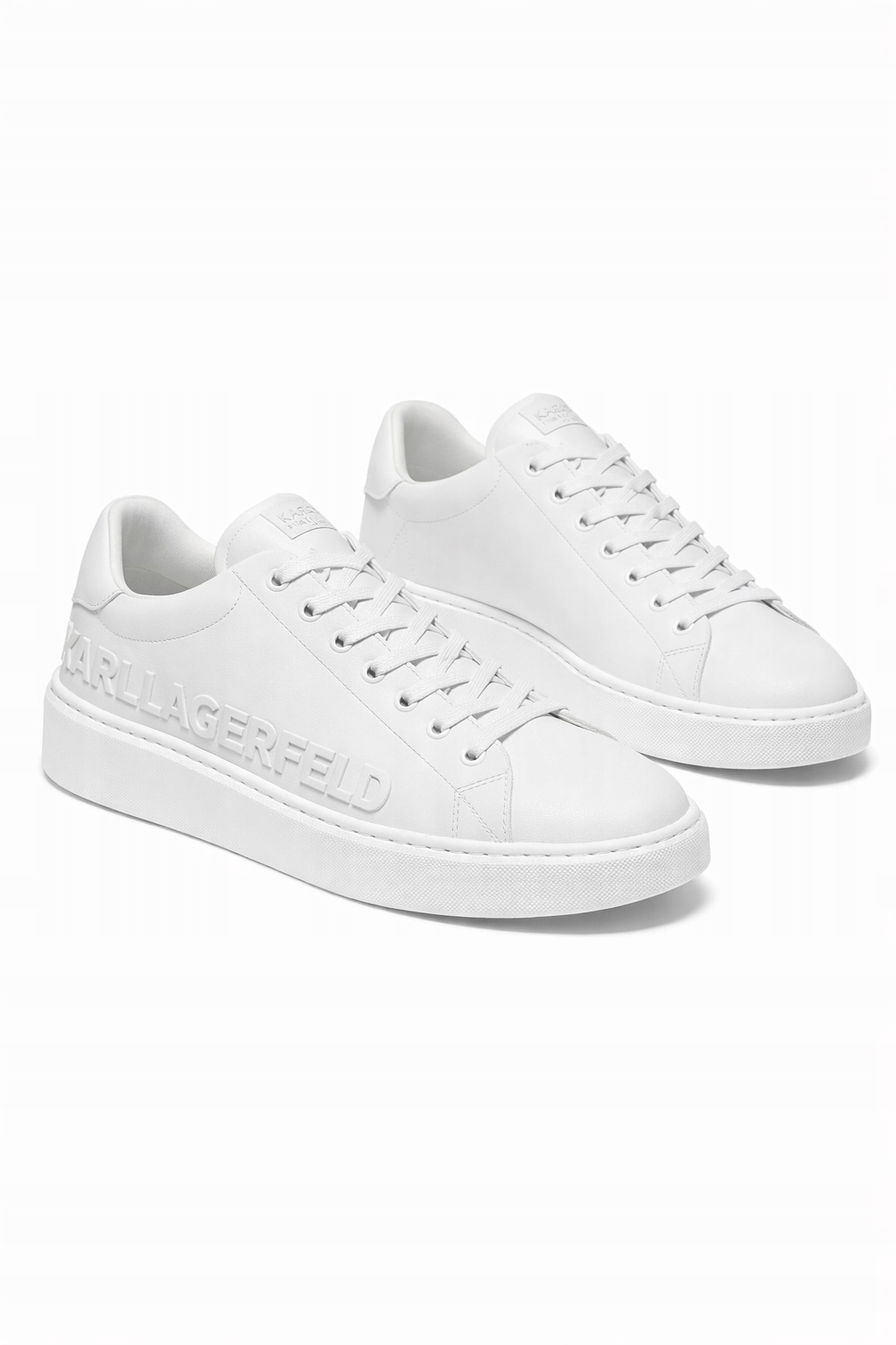 Karl Lagerfeld Bílé Sportovní Kožené Boty S Logem 43 I1K