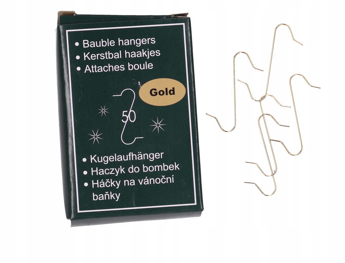

Zawieszki haczyki na bombki złote 50 szt.