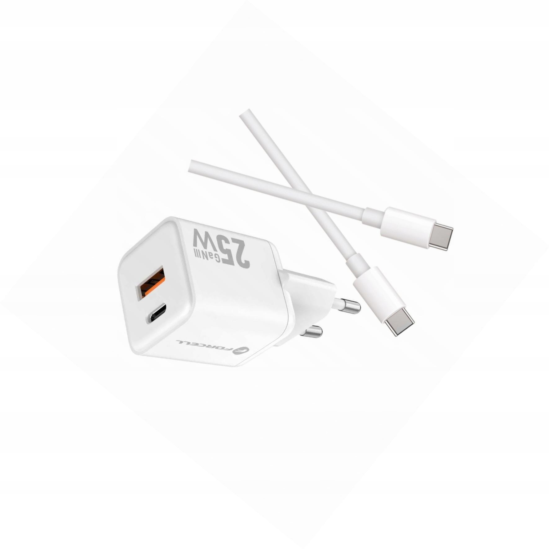 Szybka ładowarka Gan 25W 2 porty z długim kablem Usb-c do Xiaomi Redmi 13