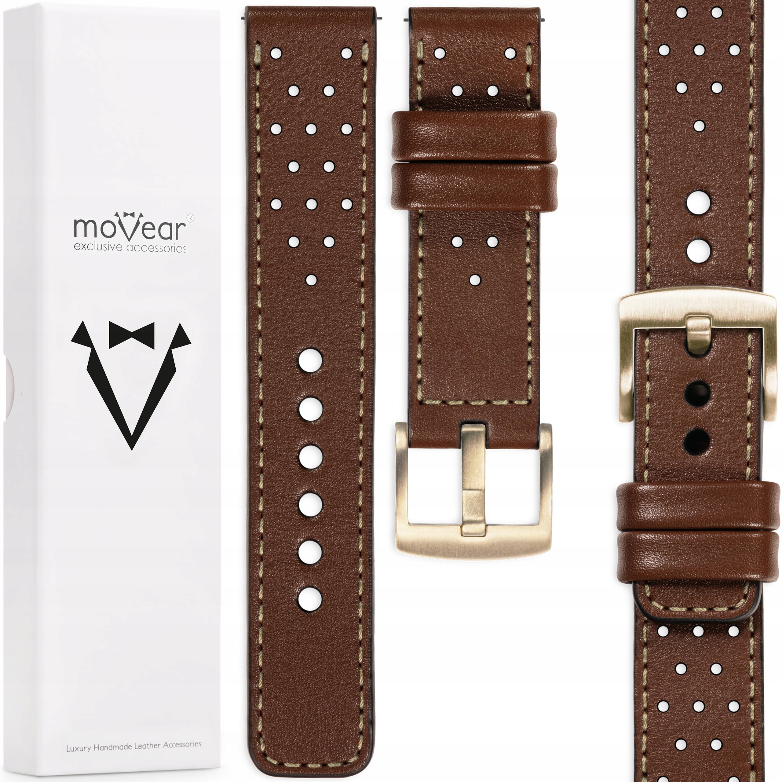 Pásek pro Garmin Vivoactive 5 3 Vivomove 3 Venu 2 kožený 20 mm Movear