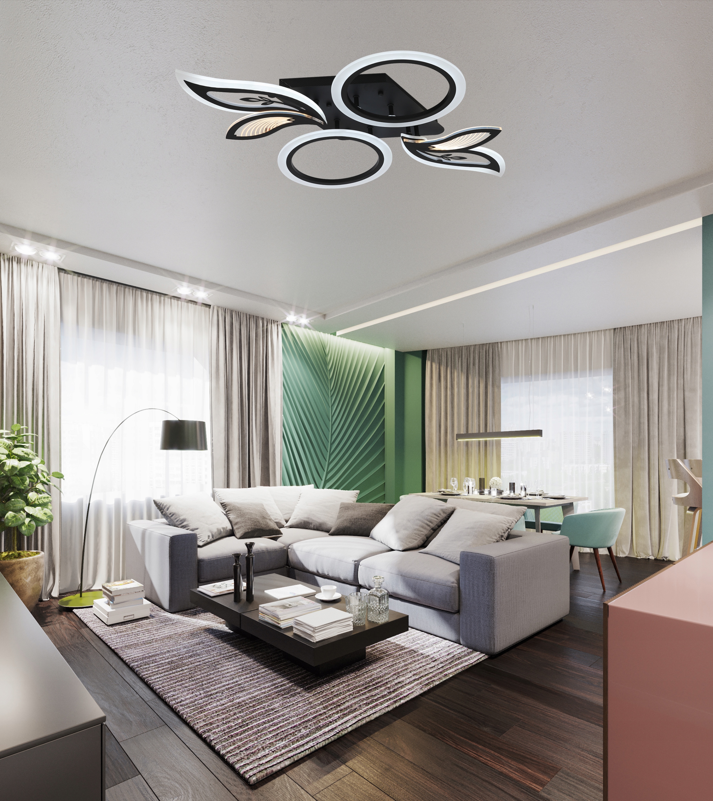 Plafon SUFITOWY ŻYRANDOL LAMPA LED 50 W + Pilot Kod producenta 5237