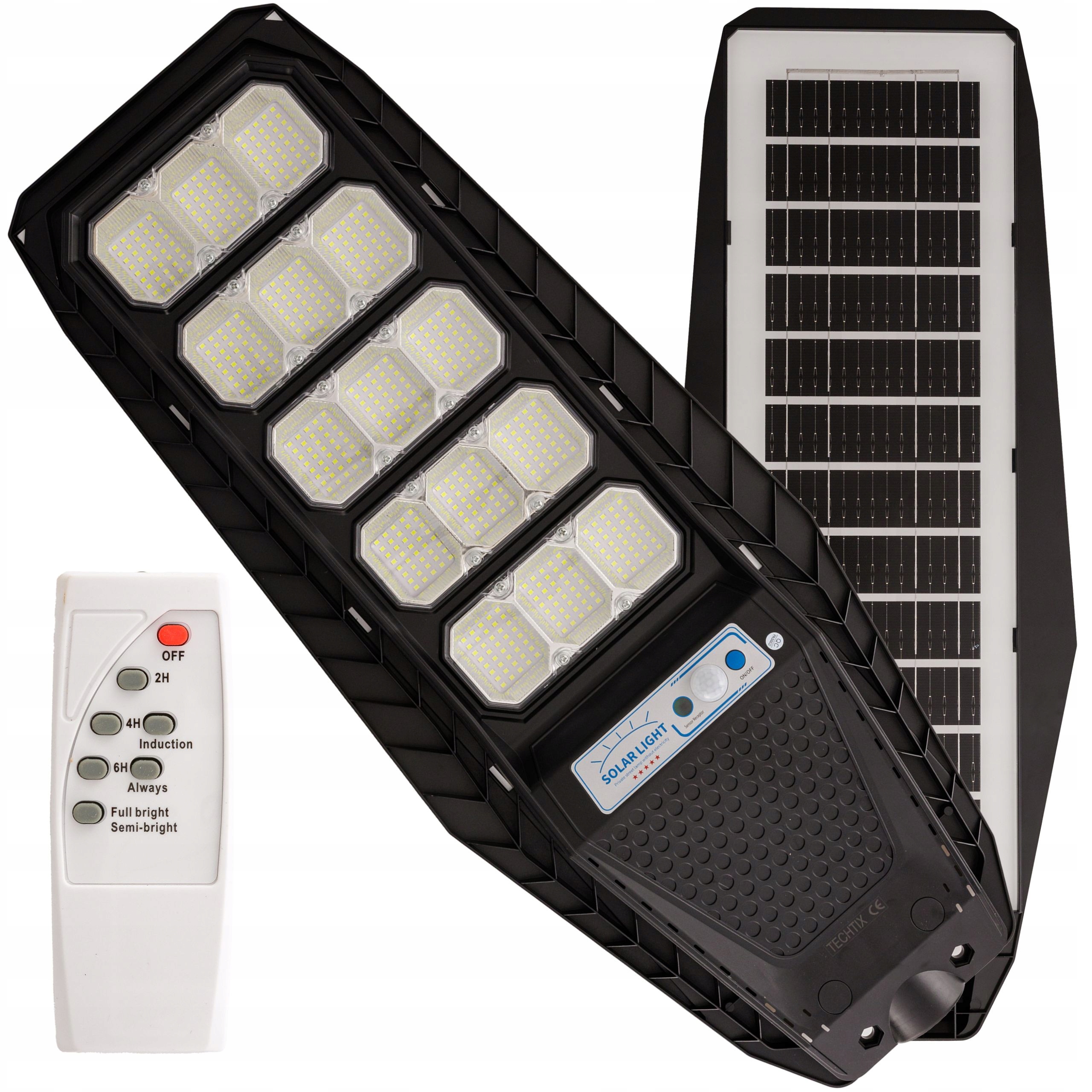 Lampa Solarna 500W Zewnętrzna Led Uliczna Z Czujnikiem Ruchu I Zmierzchu