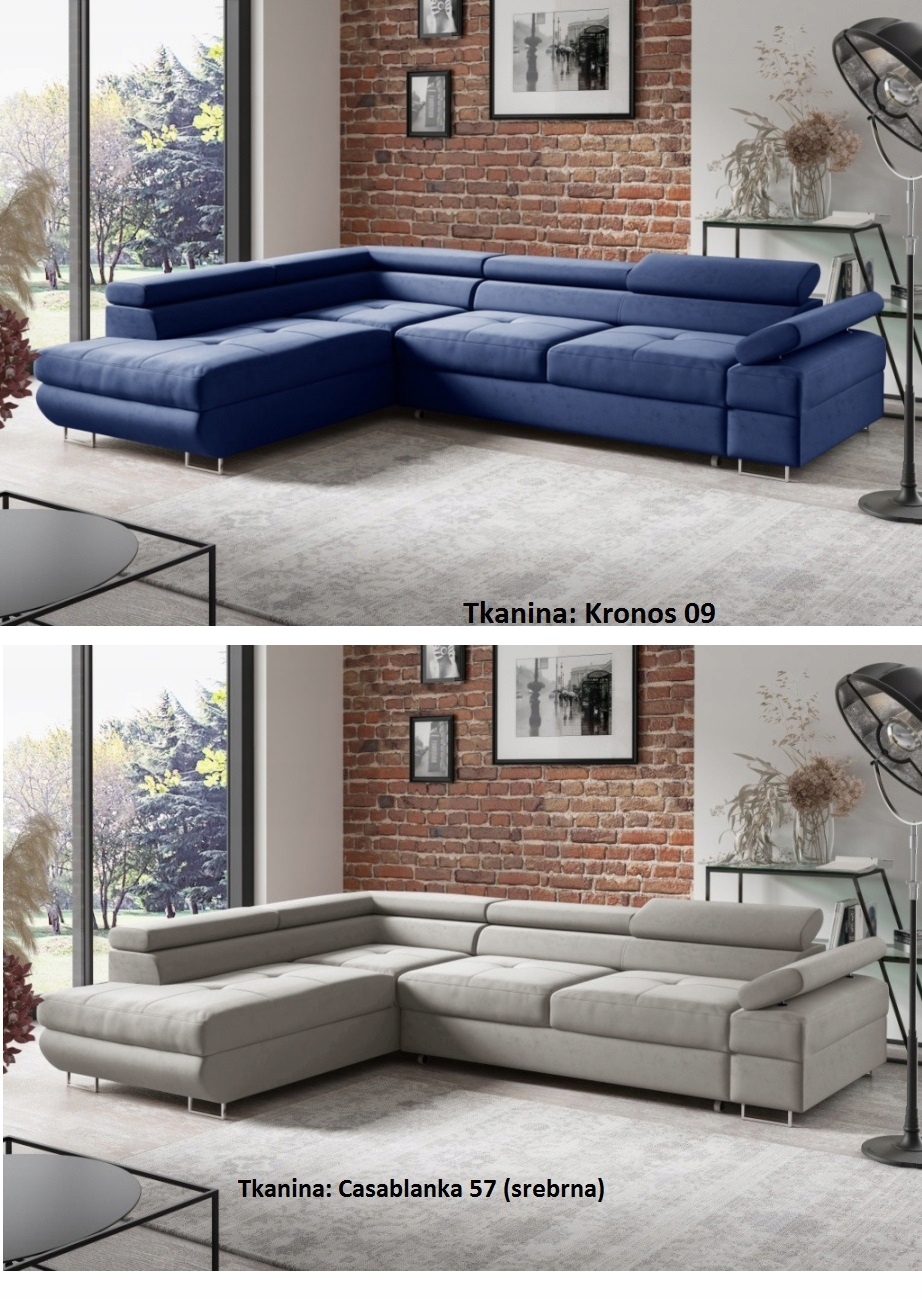 Narożnik Canada MINI rogówka 5xruchome zagłówki pojemnik na pościel Marka Fitstrong