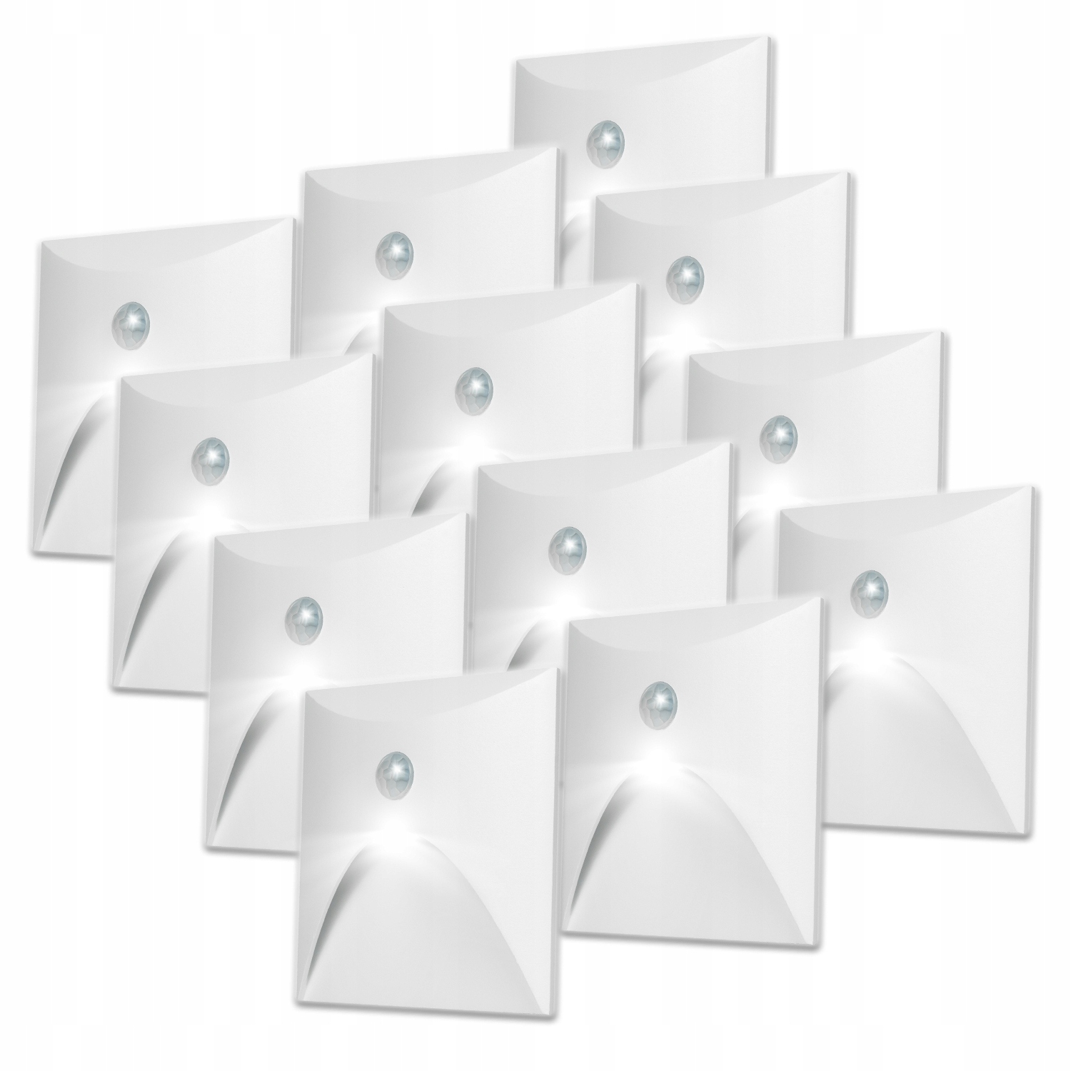 12X Aluminiowa Oprawka Oświetleniowa Schodowa Oświetlenie Czujka Ruchu