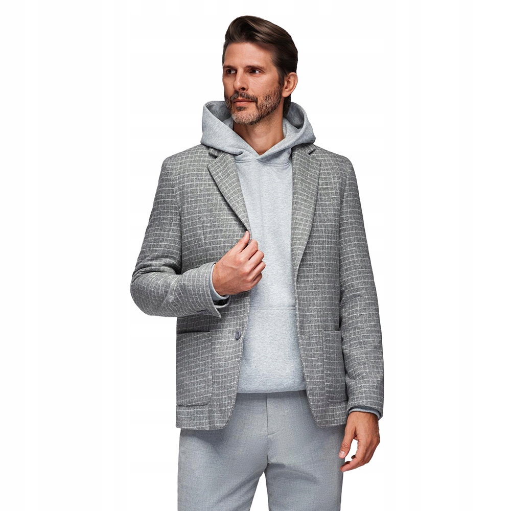 Sako s příměsí vlny šedá V1 OM-BLZB-0117 L