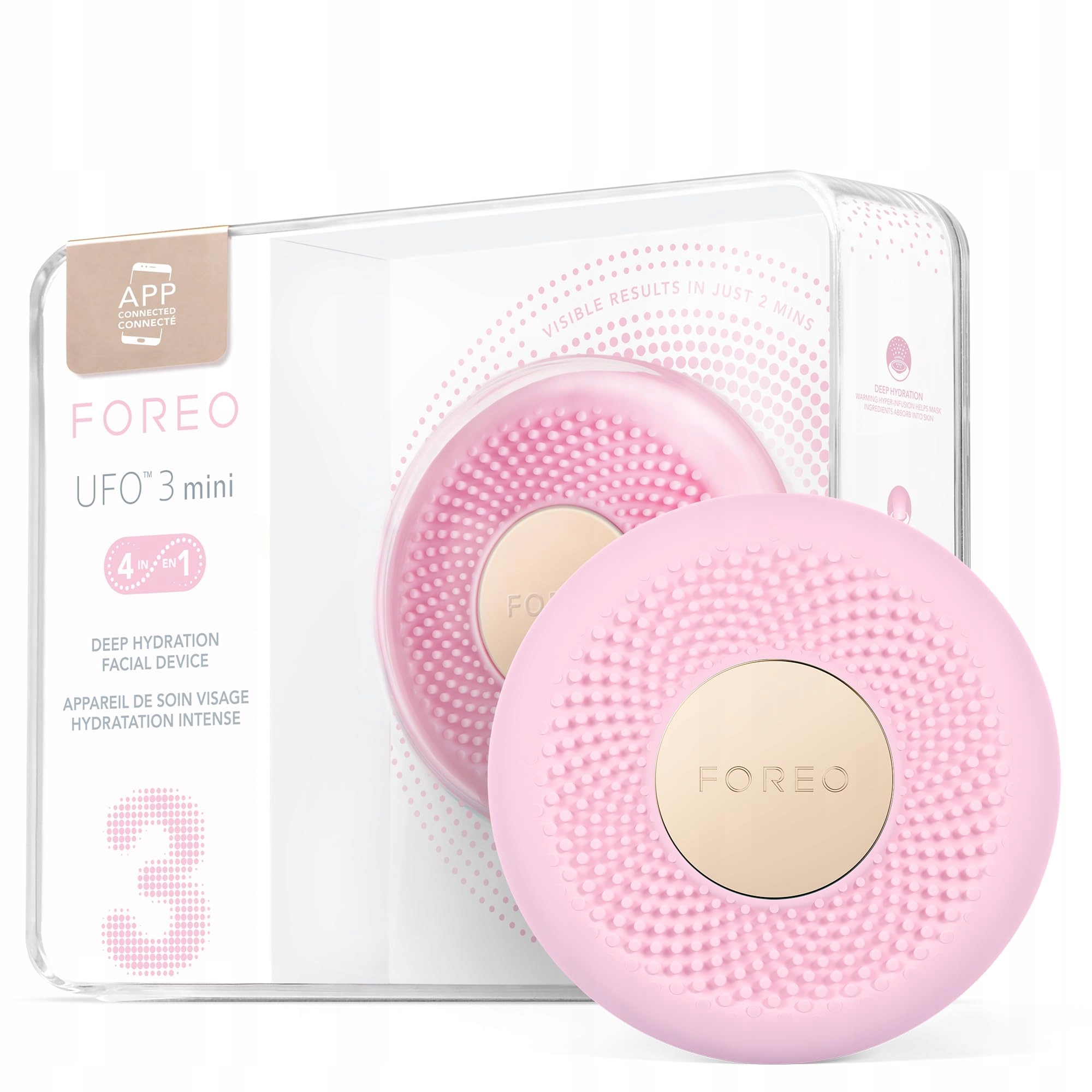 Foreo Ufo 3 mini, perleťová růžová