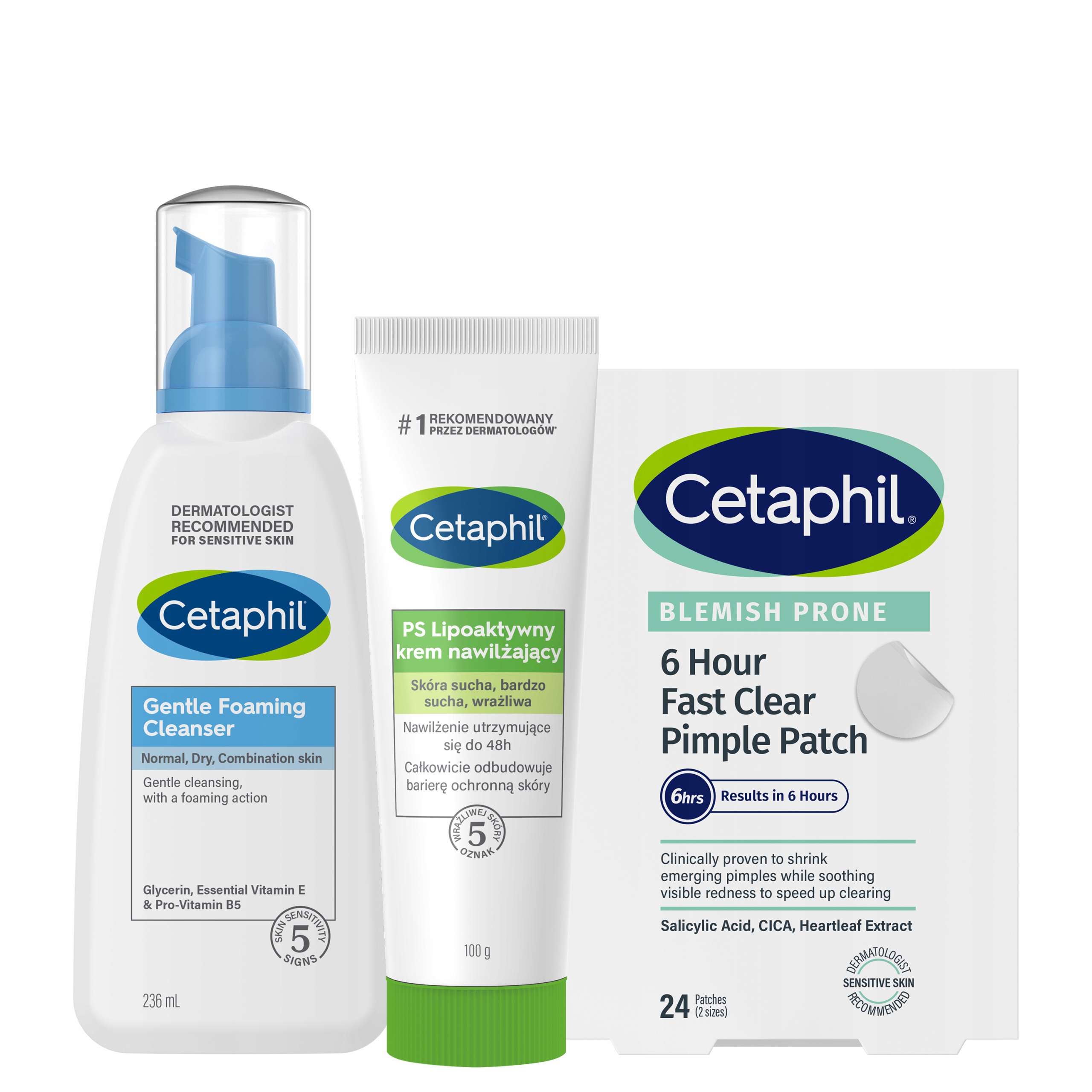 Cetaphil 6 hour Pimple Patch plastry na wypryski Delikatna pianka Ps