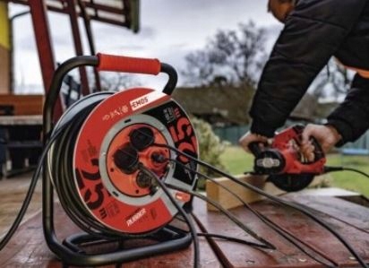 PRZEDŁUŻACZ OGRODOWY BĘBNOWY NA BĘBNIE BUDOWLANY DO KOSIARKI ZWIJAK 50m 4gn Typ bębnowy