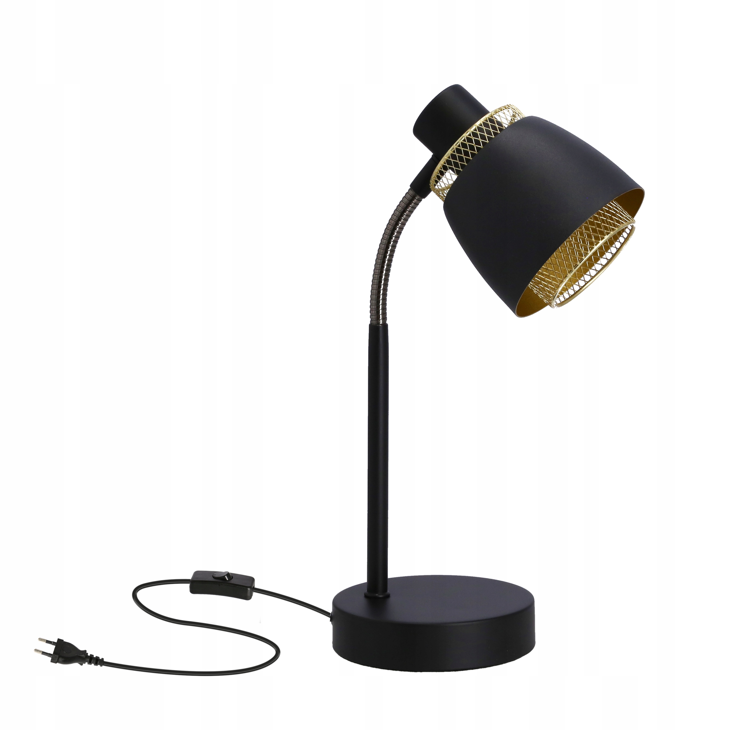Candellux Aleksandria stolní lampa loft černozlatá nastavitelná E14 40W