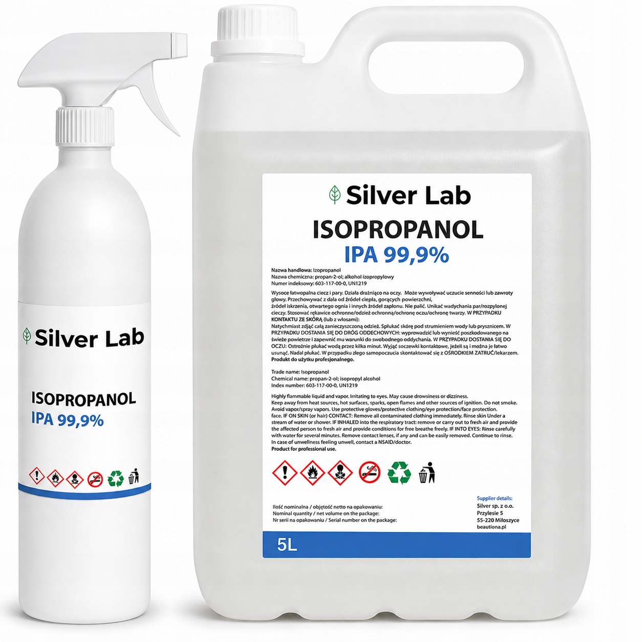 Isopropylový Alkohol Ipa 99,9% 5L 1L Isopropanol Čištění Elektroniky