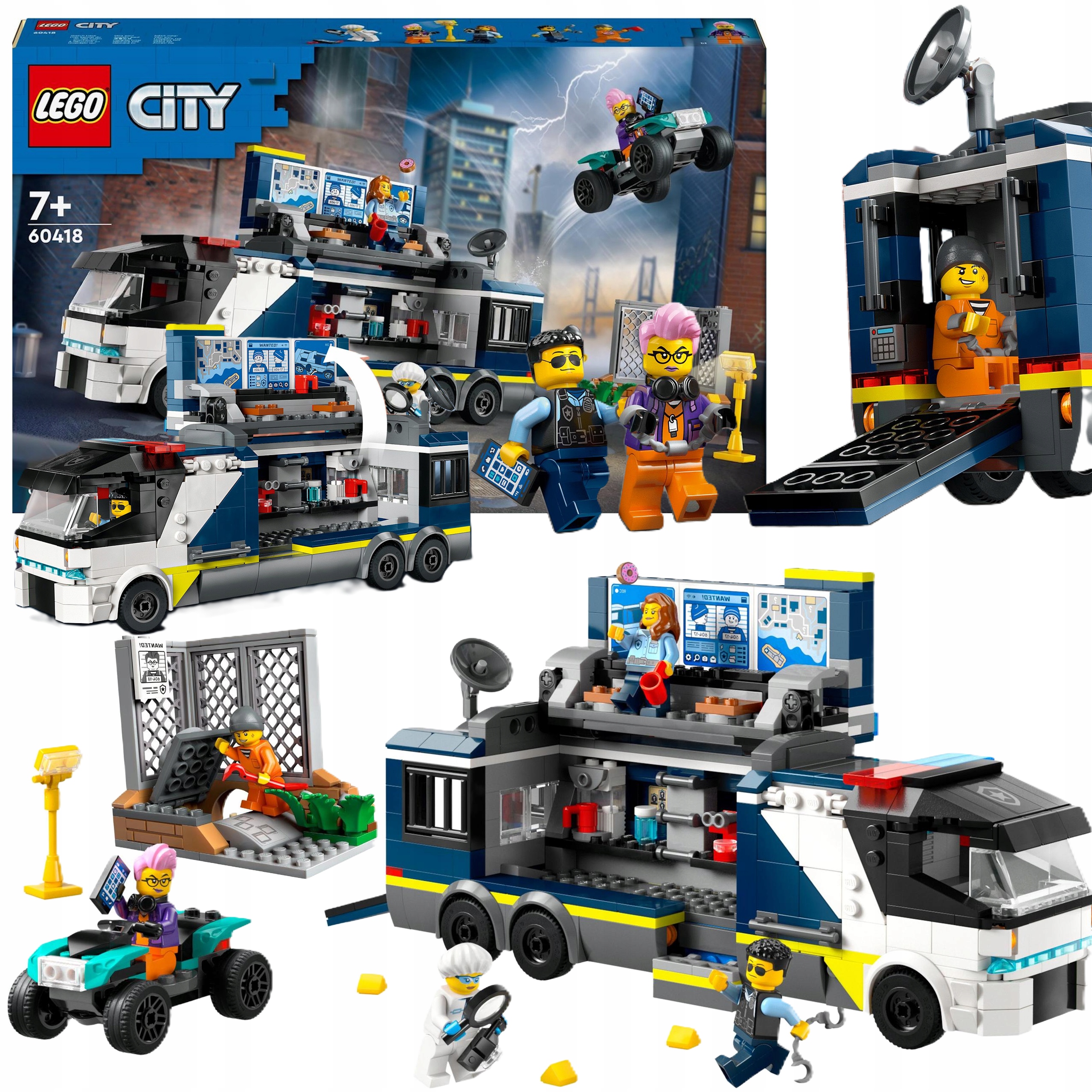 Klocki Lego 60418 City Policyjna Ciężarówka Z Laboratoriium