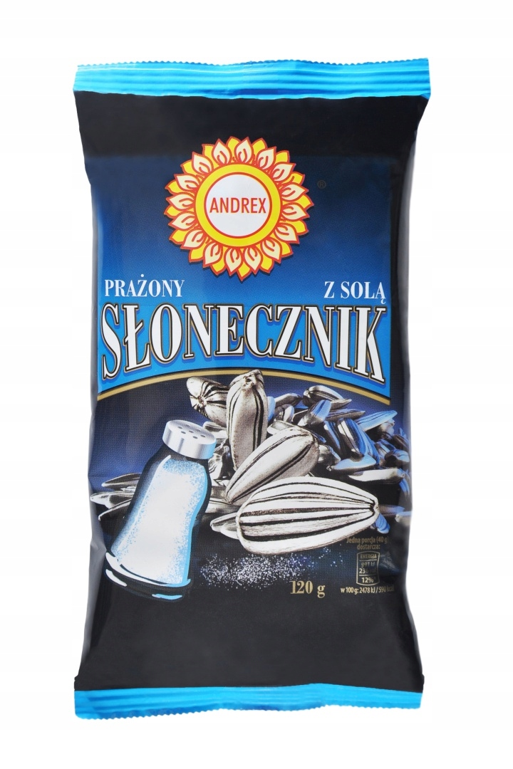 Slunečnice pruhovaná pražená se solí Andrex 120 g
