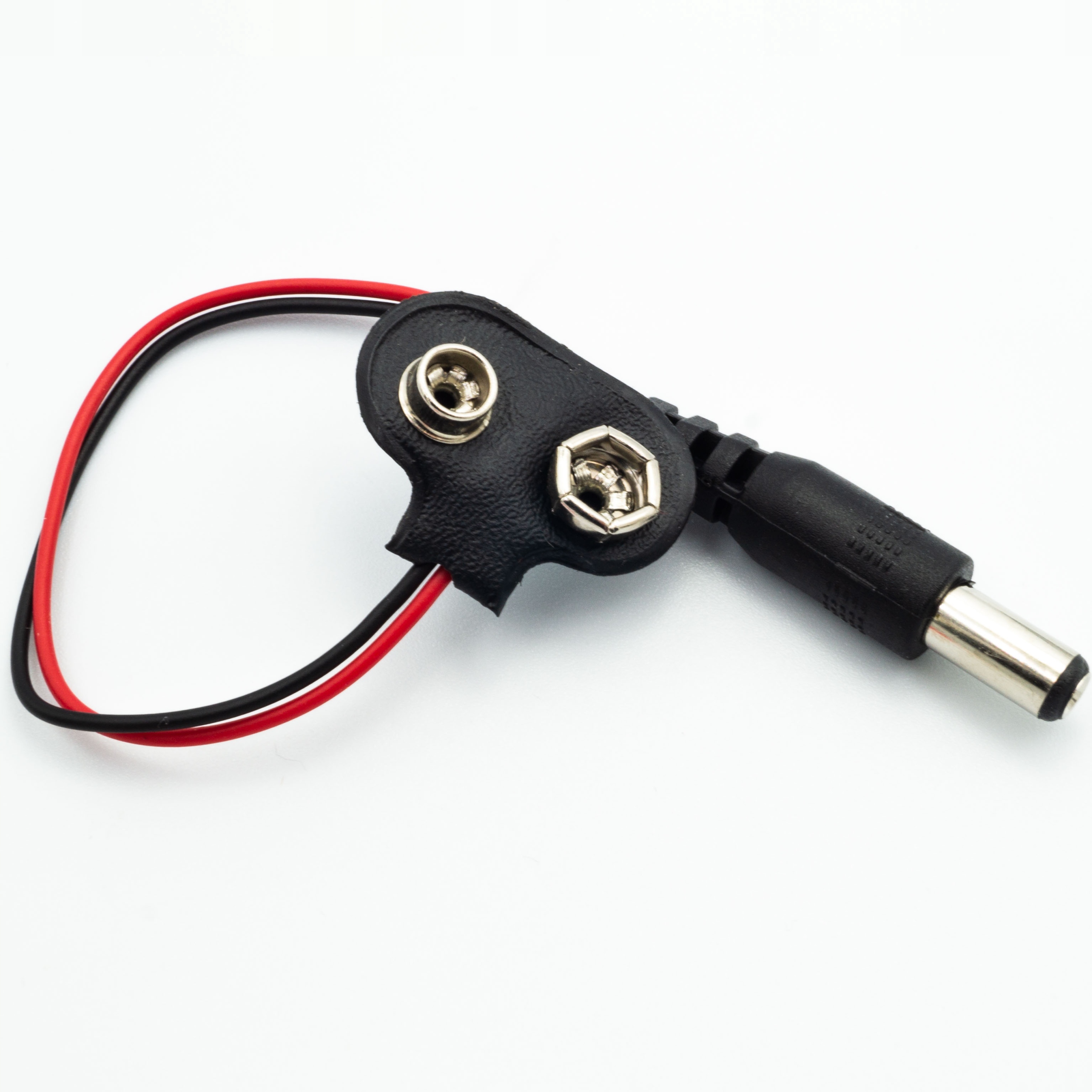 

Wtyk DC 2.1x5.5 zatrzask baterii 9V 6F22 adapter