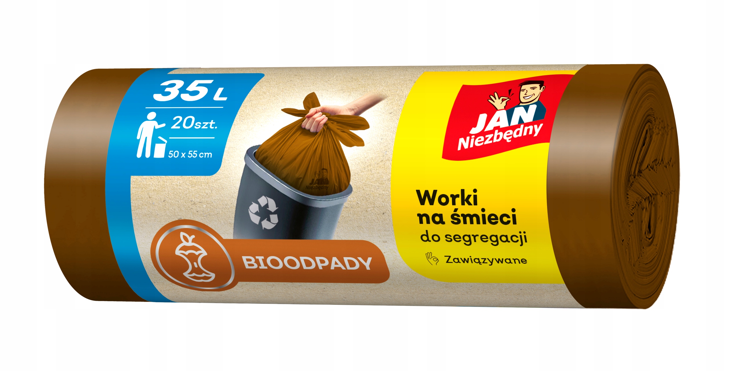 Levně Jan Niezbędny sáček na třídění hnědý 35l 20ks