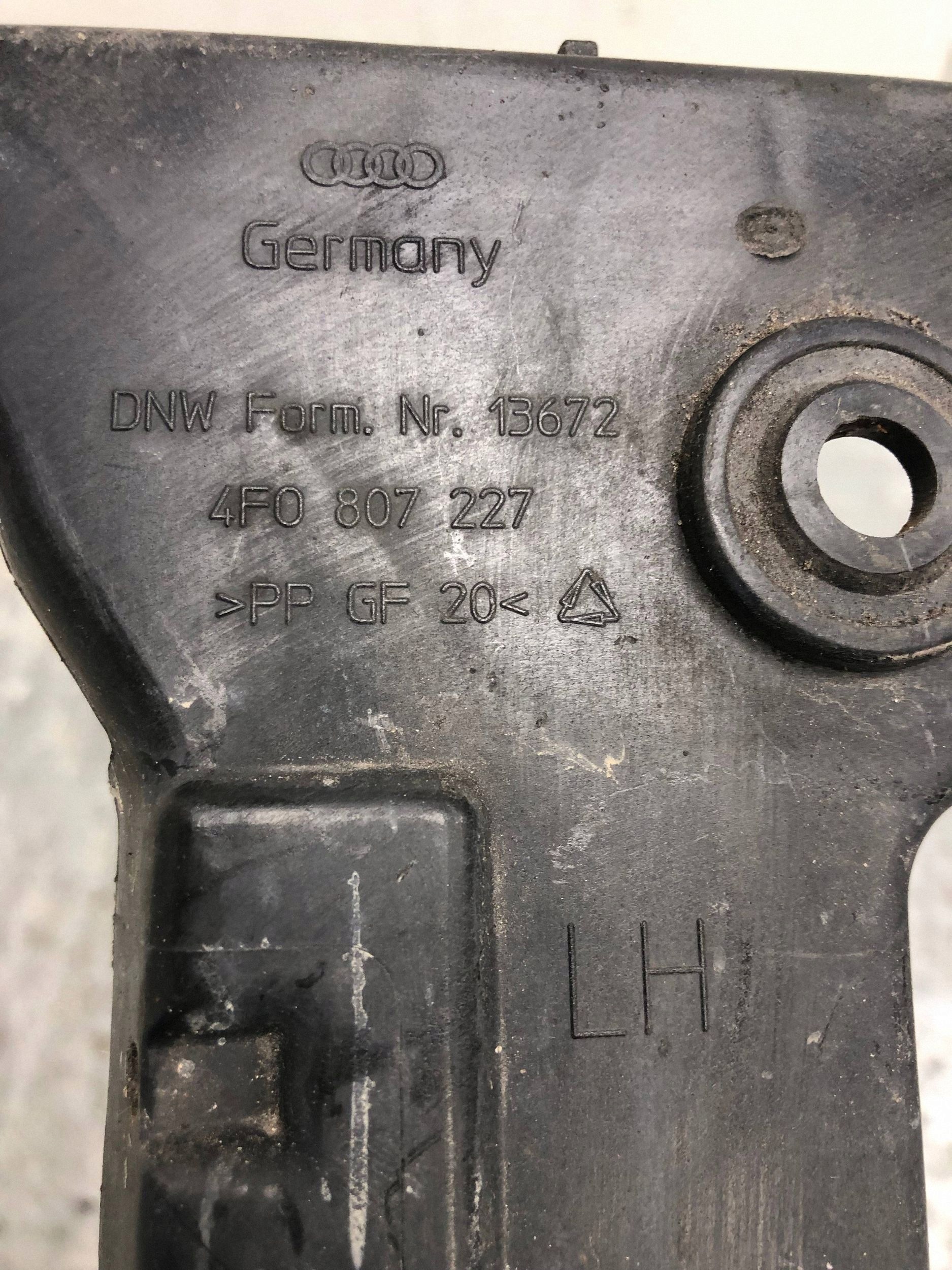 bumper bracket left front AUDI A6 C6 KOMBI 4F0807227