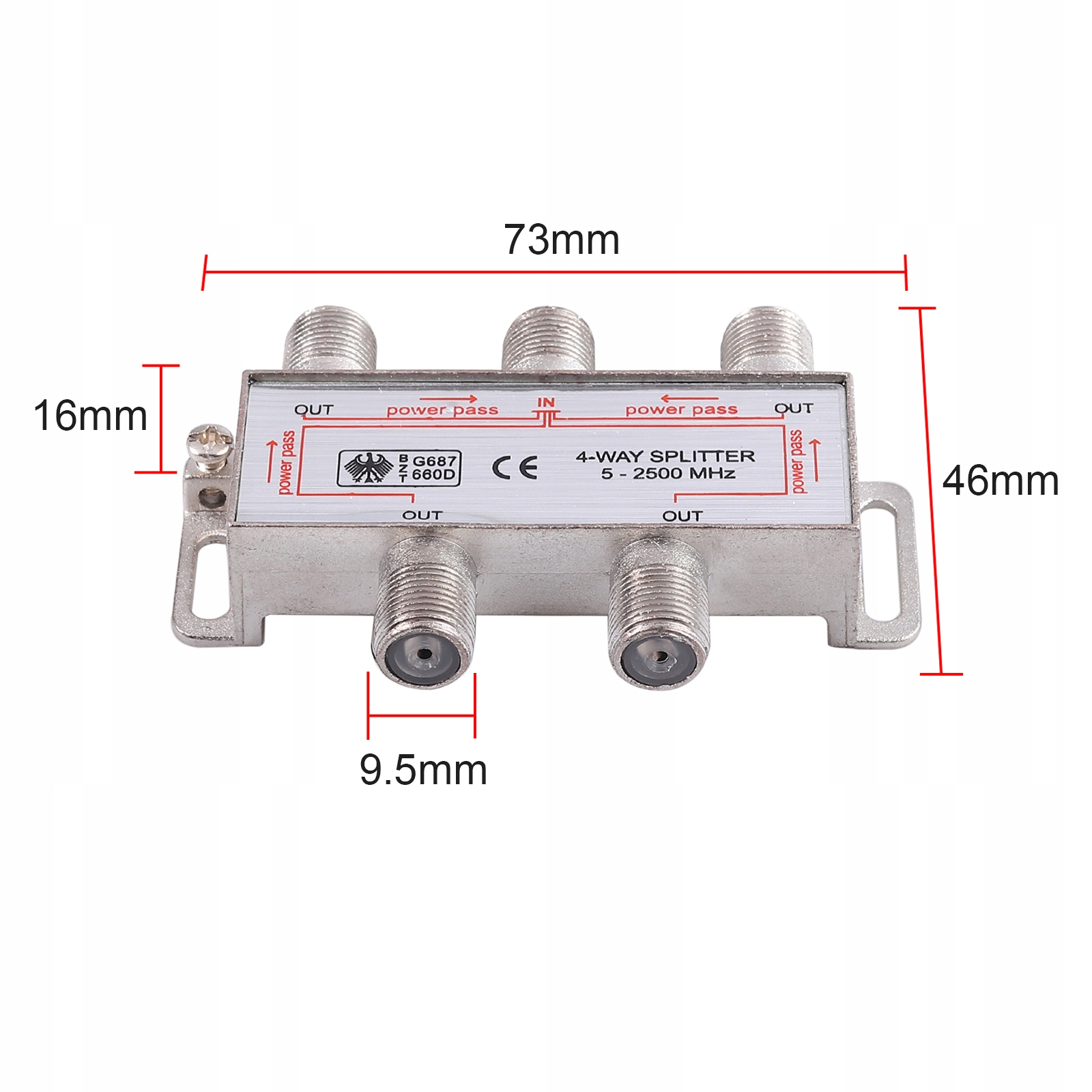 Rozgałęźnik do DVB-T DC 1/4 5-2500 mhz. Kod producenta FC4SPLTST