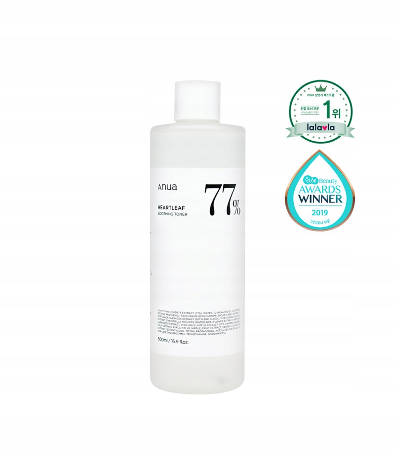 Zklidňující tonikum na obličej Anua Heartleaf 77% Soothing Toner 500 ml