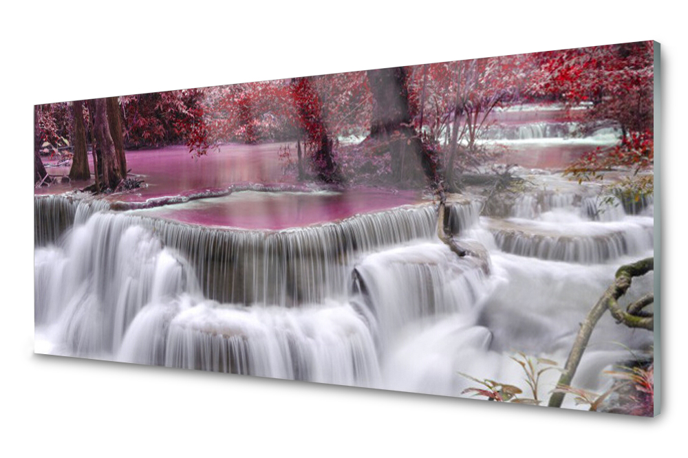 

Panel szklany do kuchni Wodospad Drzewo 125x50