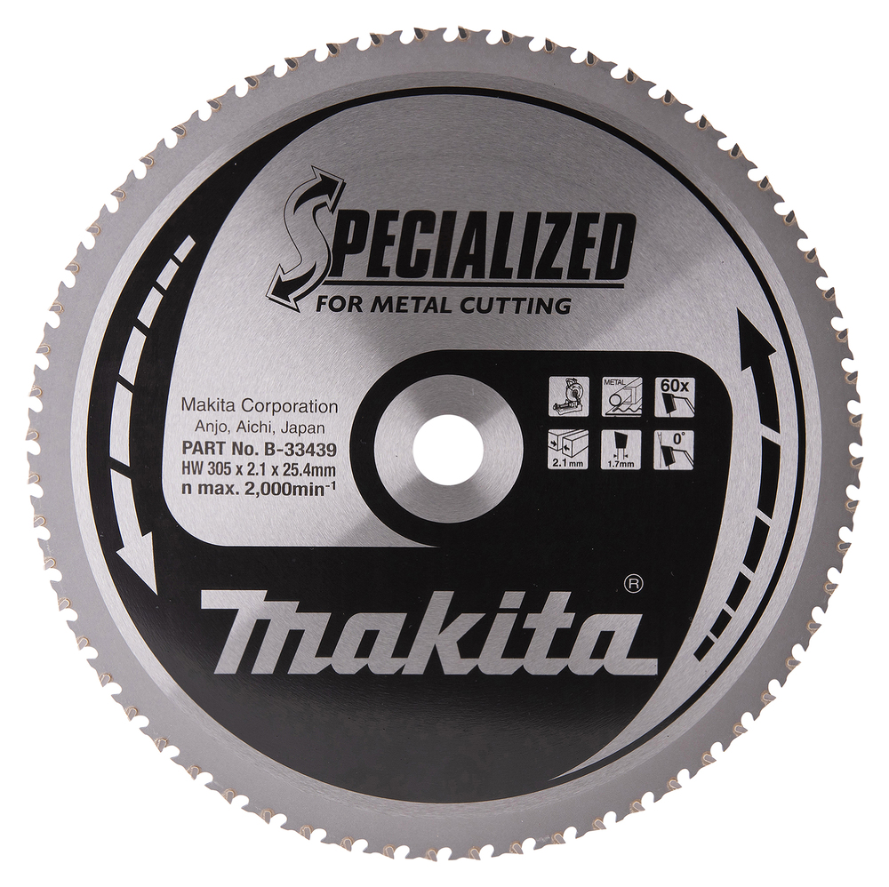 Makita Pilový Kotouč Na Řezání Kovové Oceli 305x25,4 60 Zubů B-33439