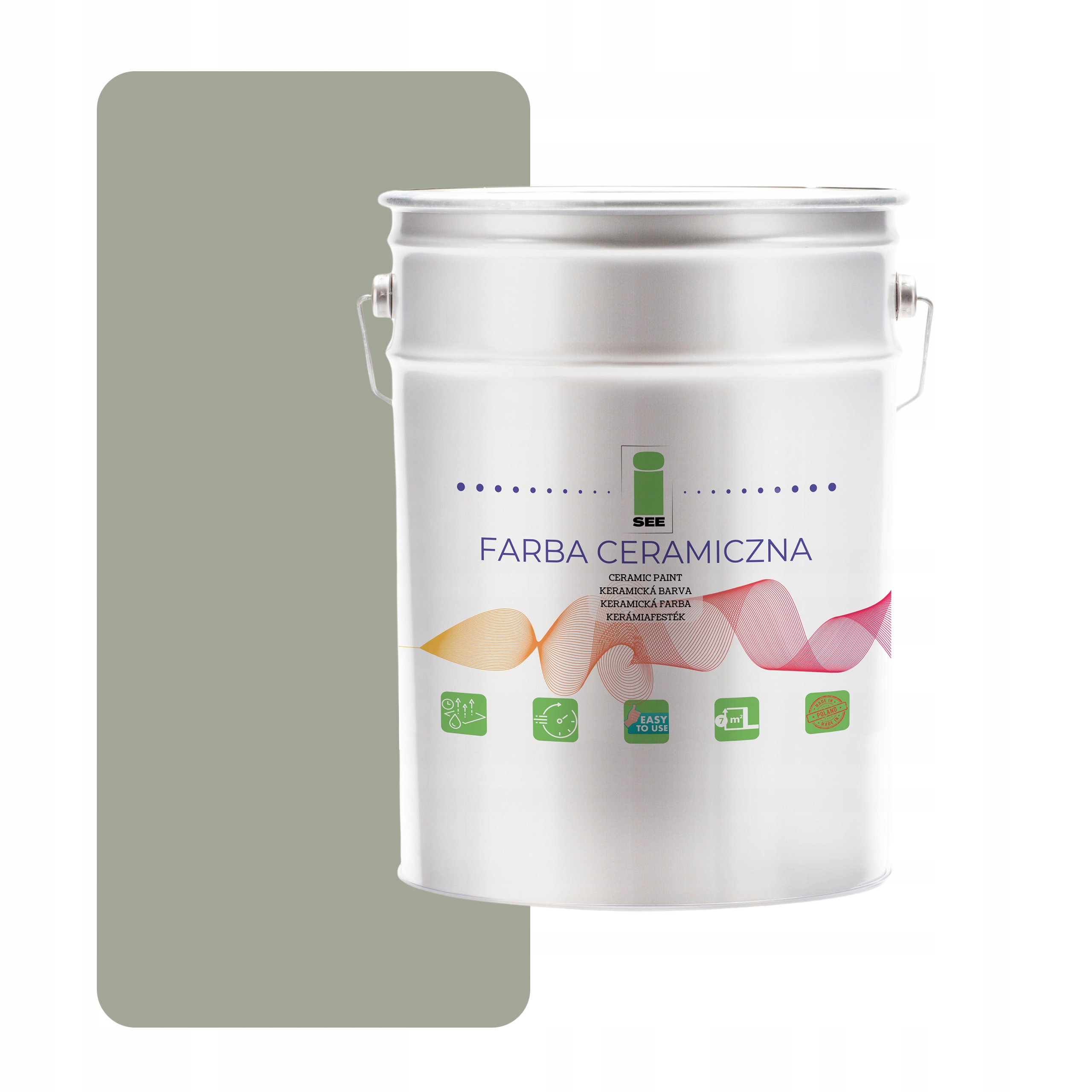 Keramická Farba Na Steny Umývateľná Šedá Šalviová 10 L, Odolná Voči Škvrnám