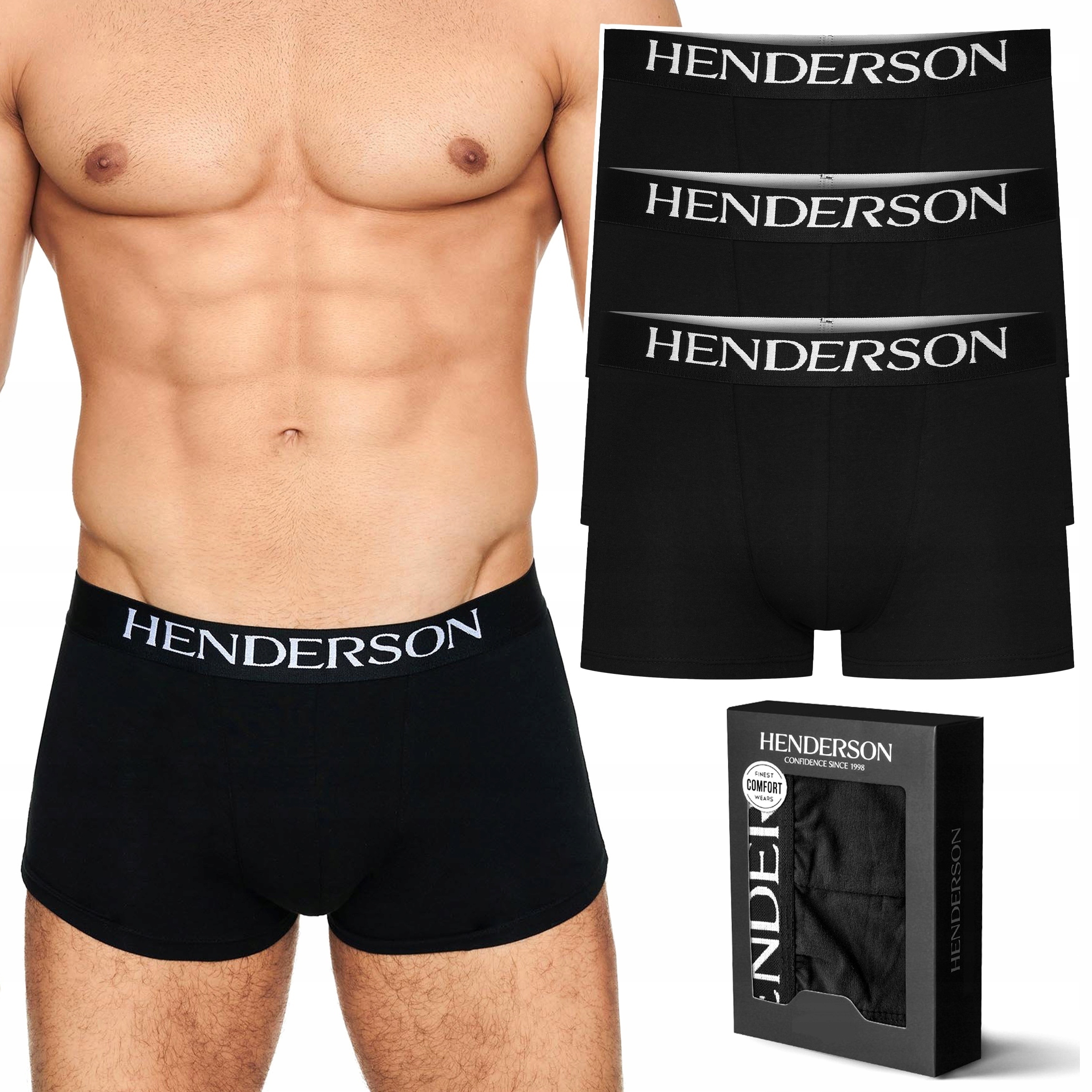 Pánské boxerky 3 Páry bavlněné krátké Henderson Man 35039 XXL