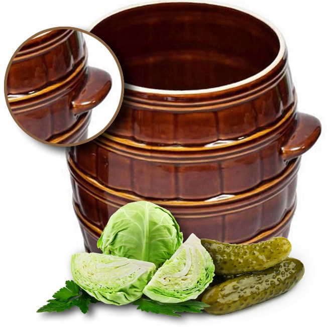 Hrnec Sud Kamionka Velký K Nakládání Okurek Zelí Keramika 8L