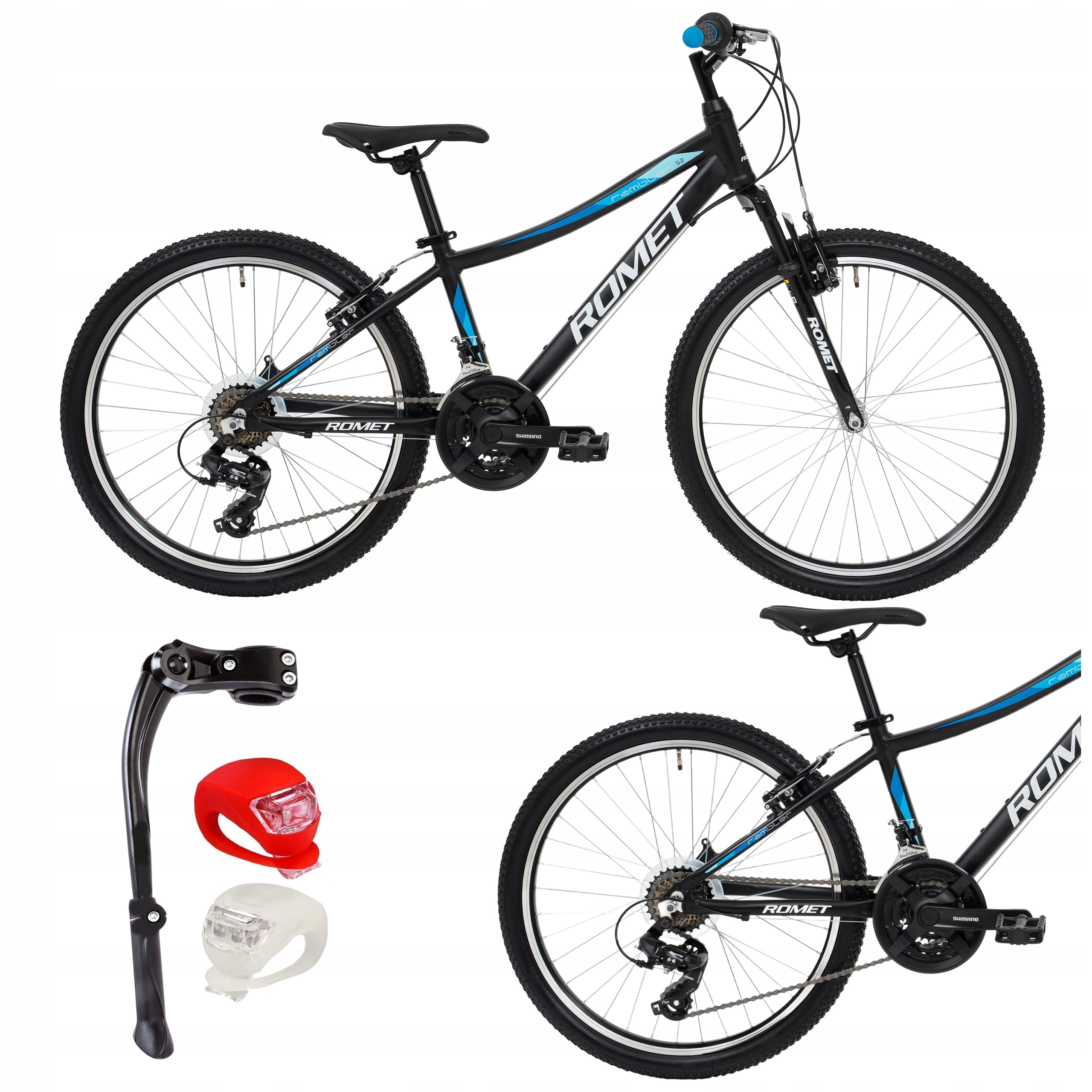 Rower Górski Mtb 24 Cale Shimano Romet Rambler S2 Dla Chłopca Gratisy Lekki