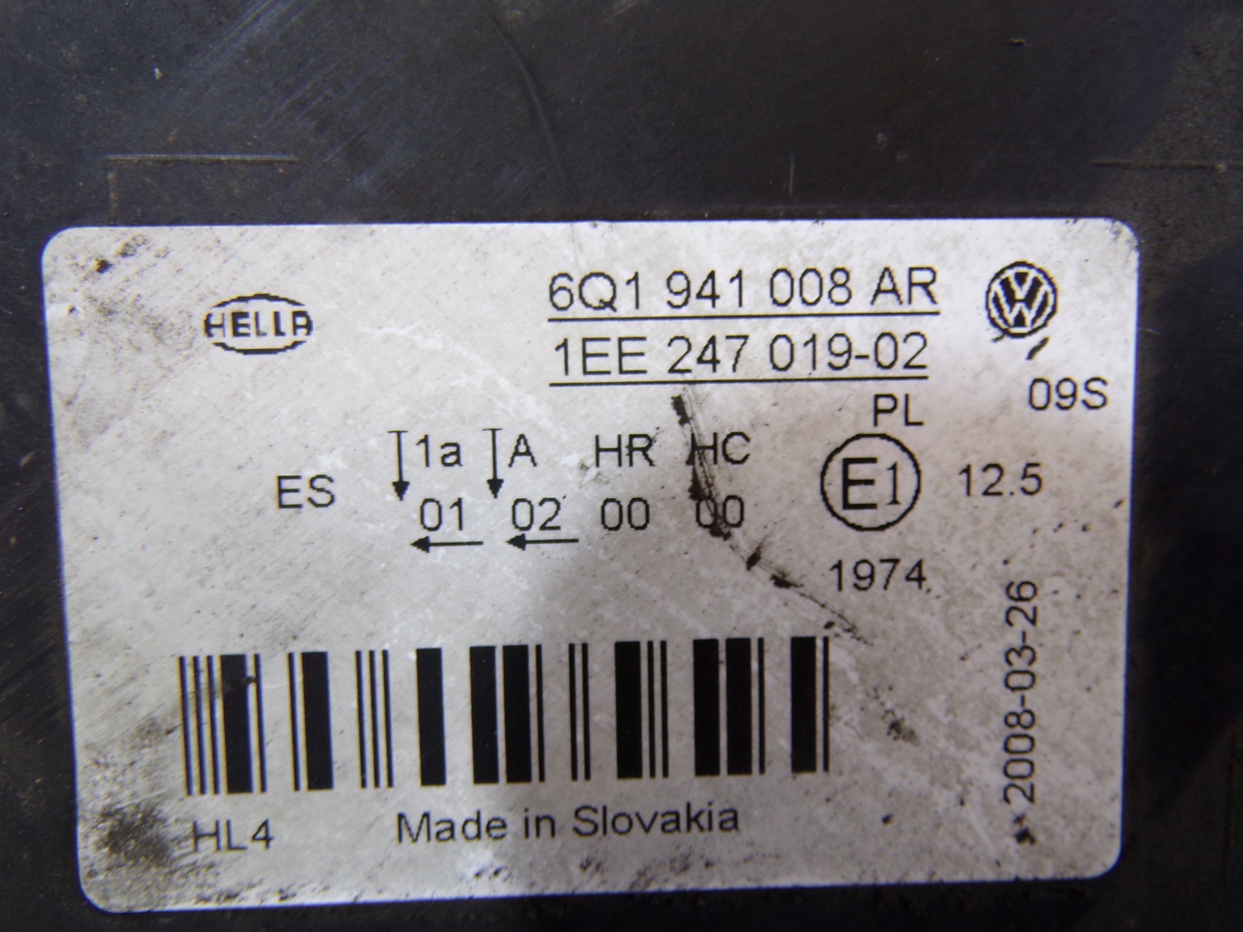 light front front right VOLKSWAGEN POLO 9N LIFT (1)